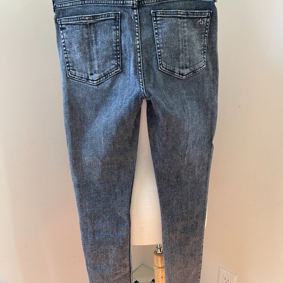 Rag & Bone Black Denim Jeans with Raw Hem Size 27 - Picture 2 of 5